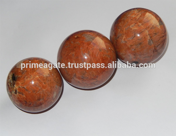 オレンジムーンストーン球/ボール用形而上学治癒と装飾目的-半貴石工芸品問屋・仕入れ・卸・卸売り