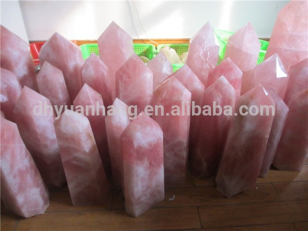 自然なラフ1から5キログラム生が結晶石英ポイント販売のためのピンクのクリスタル水晶ワンド-クリスタル製品問屋・仕入れ・卸・卸売り