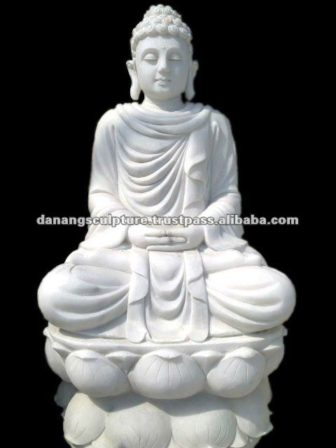 座っている仏石の彫刻-彫刻工芸品問屋・仕入れ・卸・卸売り