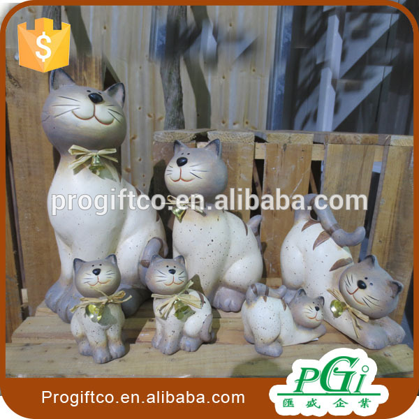 磁器猫装飾用ガーデン装飾、セラミック猫の置物装飾-航海上の工芸問屋・仕入れ・卸・卸売り