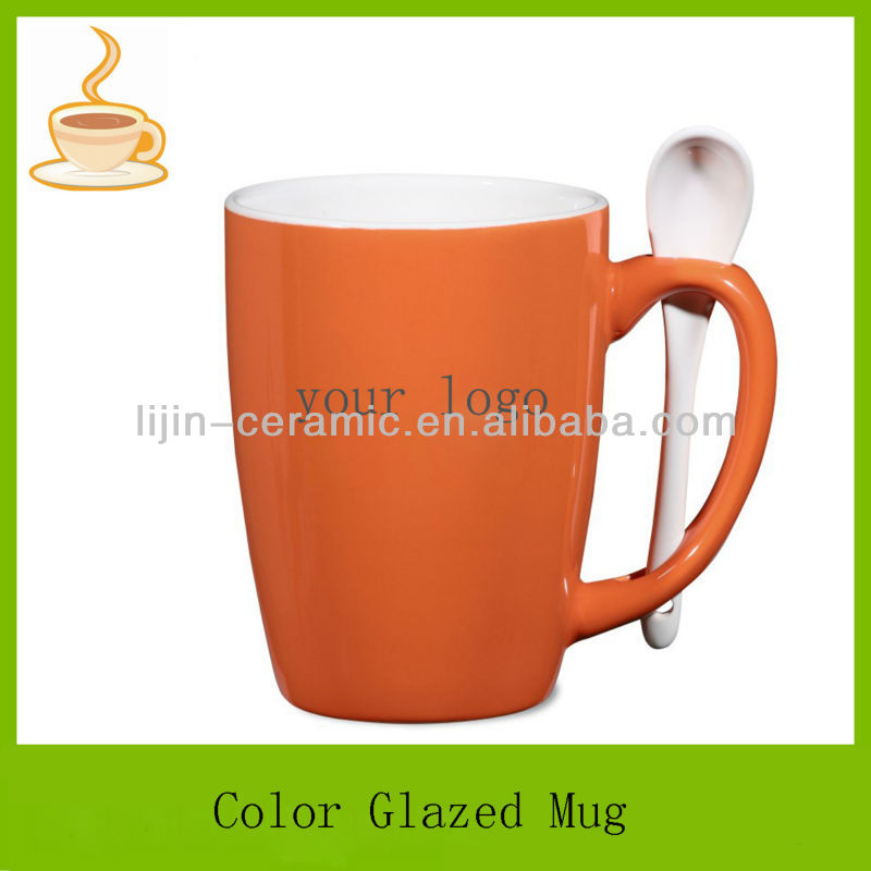 オレンジ色釉コーヒーマグ/のコーヒーカップは、-陶器、エナメル問屋・仕入れ・卸・卸売り