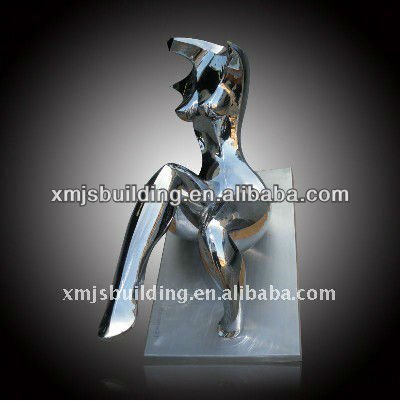 磨かれたステンレス鋼ヌード女性の再生の油絵-彫刻工芸品問屋・仕入れ・卸・卸売り