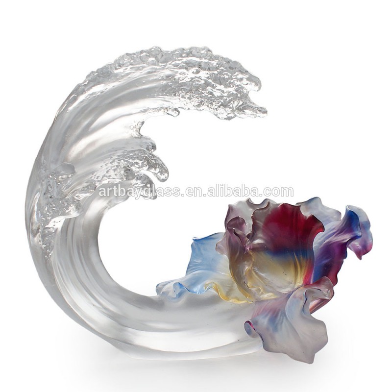 Artbay クリスタル ガラス パテ · ド · ヴェール波形装飾花スタンド-民芸品問屋・仕入れ・卸・卸売り