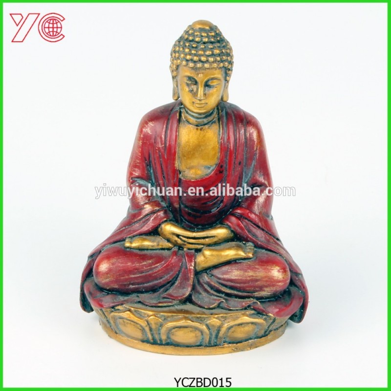 YCZBD015座っ赤い樹脂仏金型彫刻仏教テーマ-芸術コレクター商品問屋・仕入れ・卸・卸売り