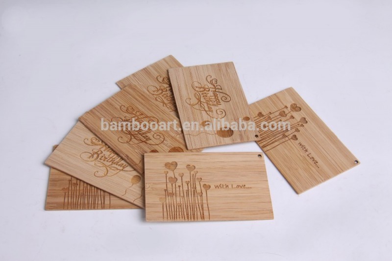 カスタマイズされたアンティーク木製竹ビジネスカード彫刻-木工芸品、ウッドクラフト問屋・仕入れ・卸・卸売り