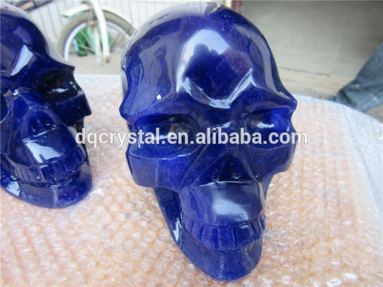 完璧な青の融点頭蓋骨彫刻が施されたクリスタル石石英-クリスタル製品問屋・仕入れ・卸・卸売り