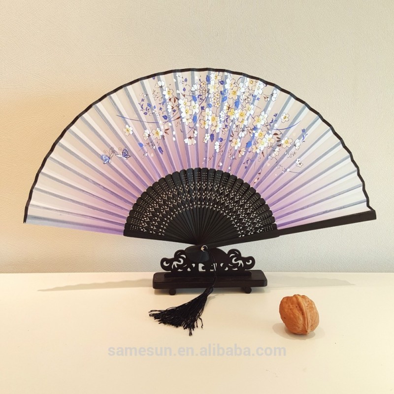 折りたたみ竹シルクファン-記念品問屋・仕入れ・卸・卸売り