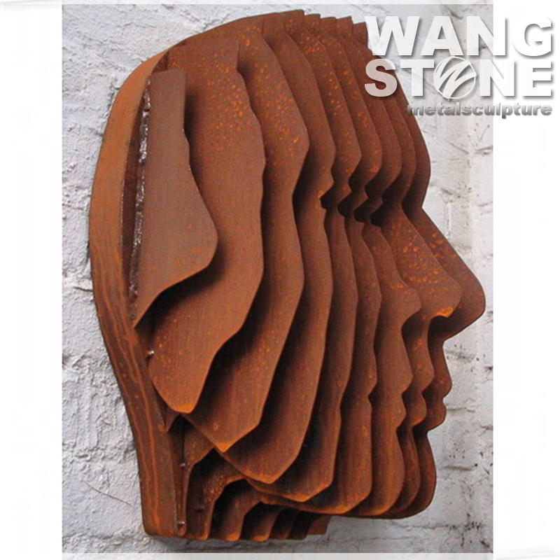 Corten鋼金属壁の装飾抽象顔アート彫刻-芸術コレクター商品問屋・仕入れ・卸・卸売り