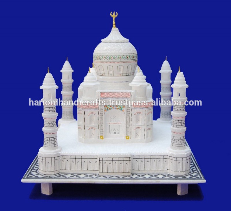 9 "× 9"インチ白大理石色タージ·マハルreplice mumtaz ·マハルアート家の装飾美しい贈り物H2407B-彫刻工芸品問屋・仕入れ・卸・卸売り