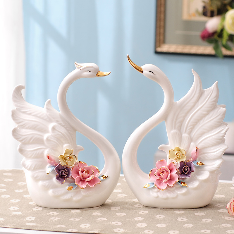 ホームテーブル装飾絶妙なデザイン樹脂動物テーマ白鳥像彫刻-樹脂工芸品問屋・仕入れ・卸・卸売り