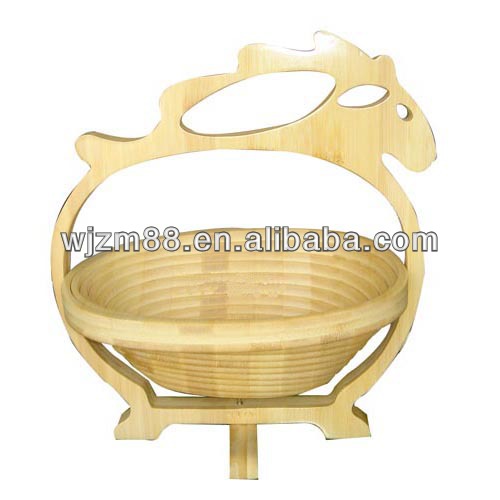エコ- 優しい天然色ＦＯＬＤＩＮＧＢＡＭＢＯＯ動物の形のフルーツバスケット-風水工芸品問屋・仕入れ・卸・卸売り