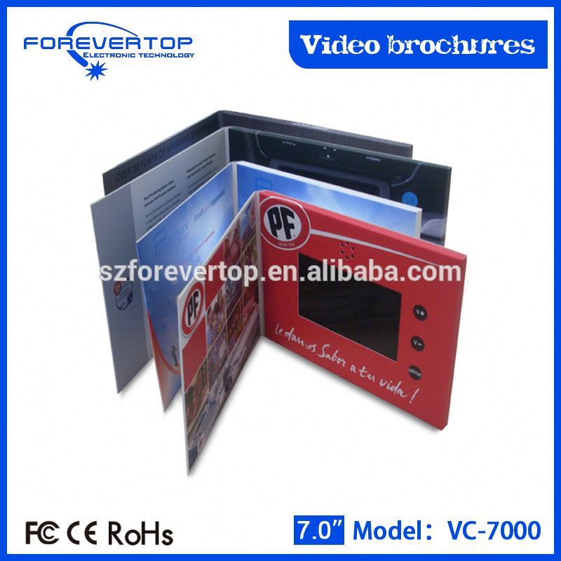 2016広告ビデオ パンフレット で 7 インチ サイズ ビデオ VC7000 ビデオ カード卸売-造花問屋・仕入れ・卸・卸売り