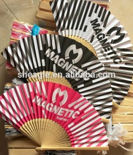 ロゴカスタム安い紙木製ファン-記念品問屋・仕入れ・卸・卸売り