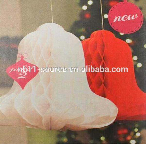 クリスマス鐘ハニカム装飾-造花問屋・仕入れ・卸・卸売り
