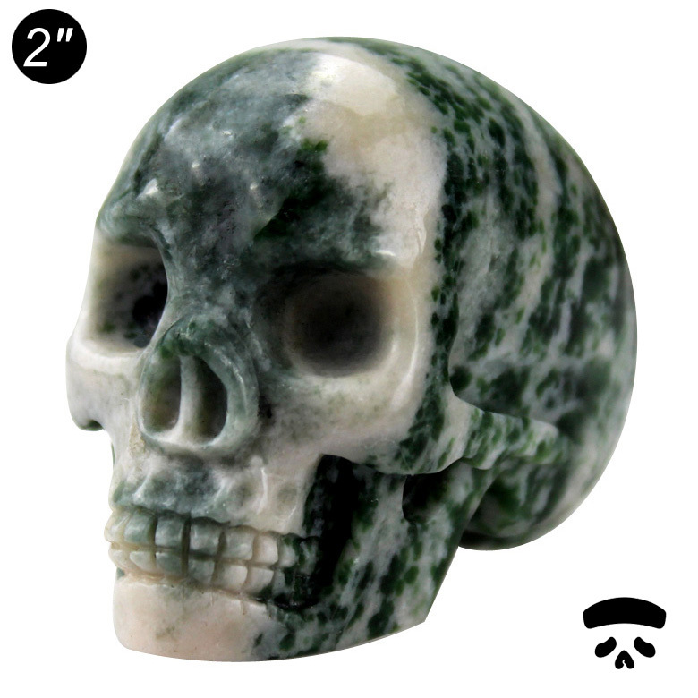 頭蓋骨の家の装飾、 卸売天然2" 碧玉青海手作り刻まれた石像頭蓋骨-芸術コレクター商品問屋・仕入れ・卸・卸売り