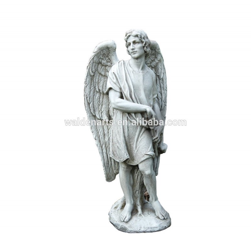 Josephs スタジオ ガーデン彫像立ち男性天使保持剣-問屋・仕入れ・卸・卸売り