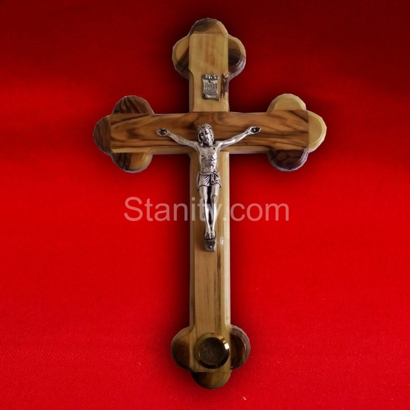 オリーブウッド手作り正教会十字架クロス25センチ-木工芸品、ウッドクラフト問屋・仕入れ・卸・卸売り