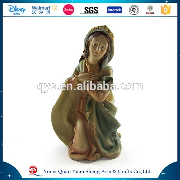 女の子bronzen祈るキリスト降誕の樹脂の彫像-樹脂工芸品問屋・仕入れ・卸・卸売り