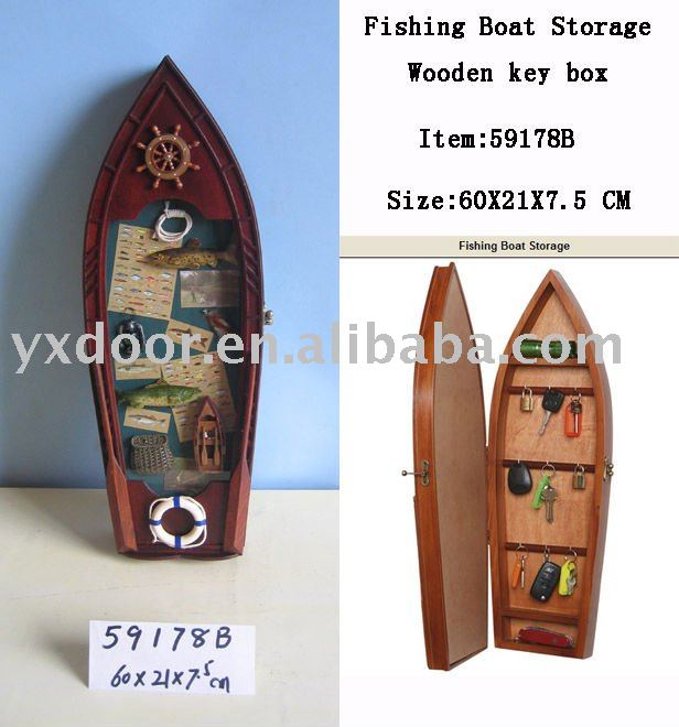 海里木製のキーボックス/木製キーキャビネット/釣りボートの保管-木工芸品、ウッドクラフト問屋・仕入れ・卸・卸売り