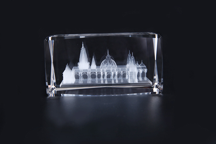 3dカスタムメイド宮殿建物モデル結晶タージ·マハル-クリスタル製品問屋・仕入れ・卸・卸売り