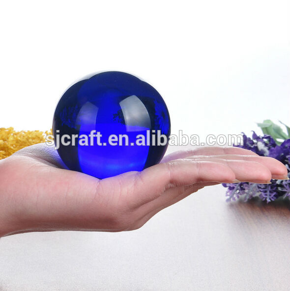 天然水晶玉2014年ライトブルー休日の装飾のための青いボール-民芸品問屋・仕入れ・卸・卸売り