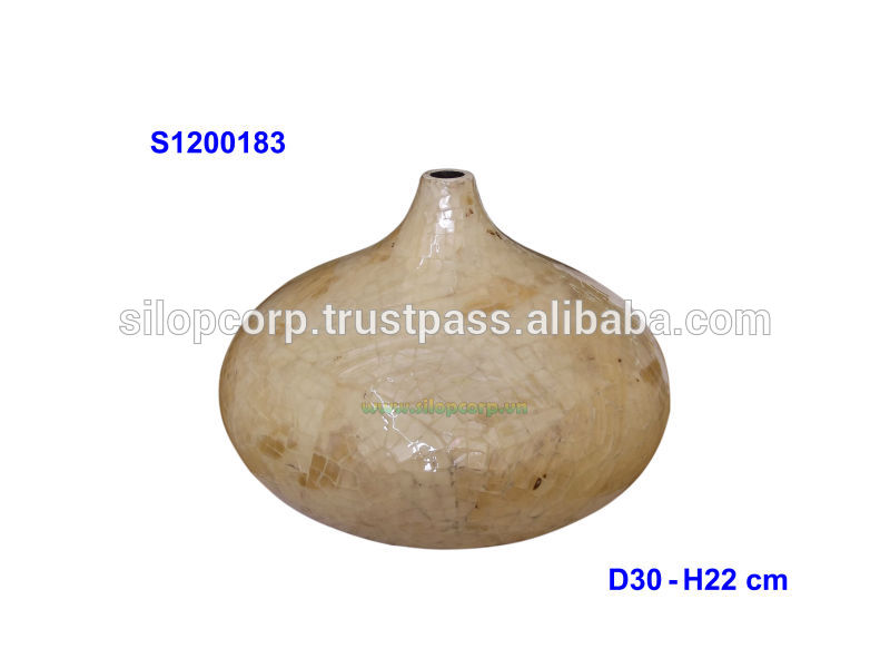 追加された漆花瓶貝殻s1200183|外-民芸品問屋・仕入れ・卸・卸売り