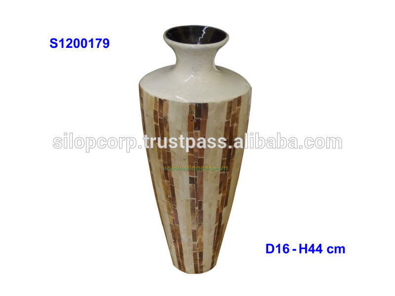追加された漆花瓶貝殻s1200179|外-民芸品問屋・仕入れ・卸・卸売り