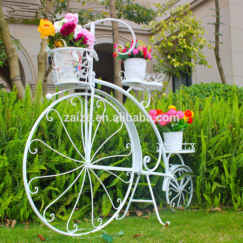 ノスタルジックな家庭菜園の装飾鉄自転車植物スタンド-金属工芸品問屋・仕入れ・卸・卸売り