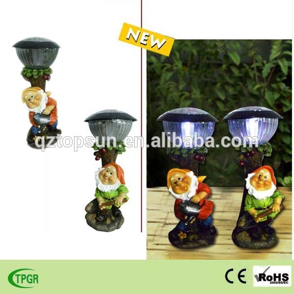 2015新しいスタイル樹脂gnome置物ガーデンソーラーライト-樹脂工芸品問屋・仕入れ・卸・卸売り