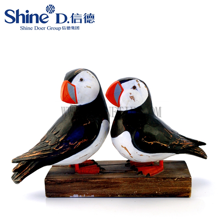 大西洋手彫りpuffin鳥puffin彫刻ビーチ像用ホーム-問屋・仕入れ・卸・卸売り