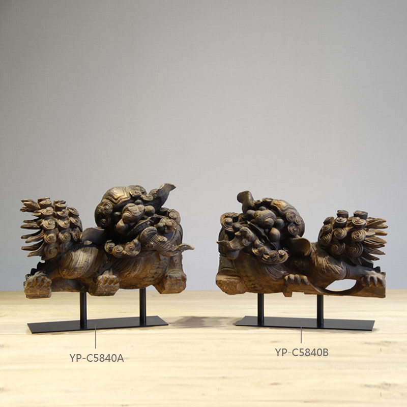 新しい設計、 中国スタイルsculptuersライオン樹脂家の装飾-樹脂工芸品問屋・仕入れ・卸・卸売り