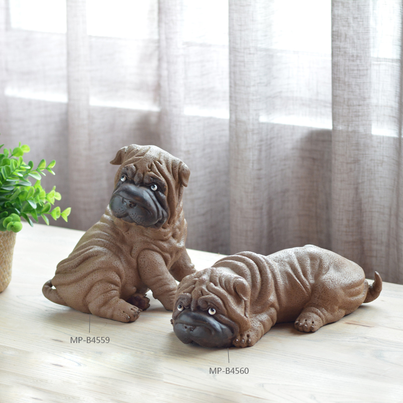 新しいダブル2015汚らしい犬poyresinsculpturer-アンティーク、イミテーション工芸品問屋・仕入れ・卸・卸売り