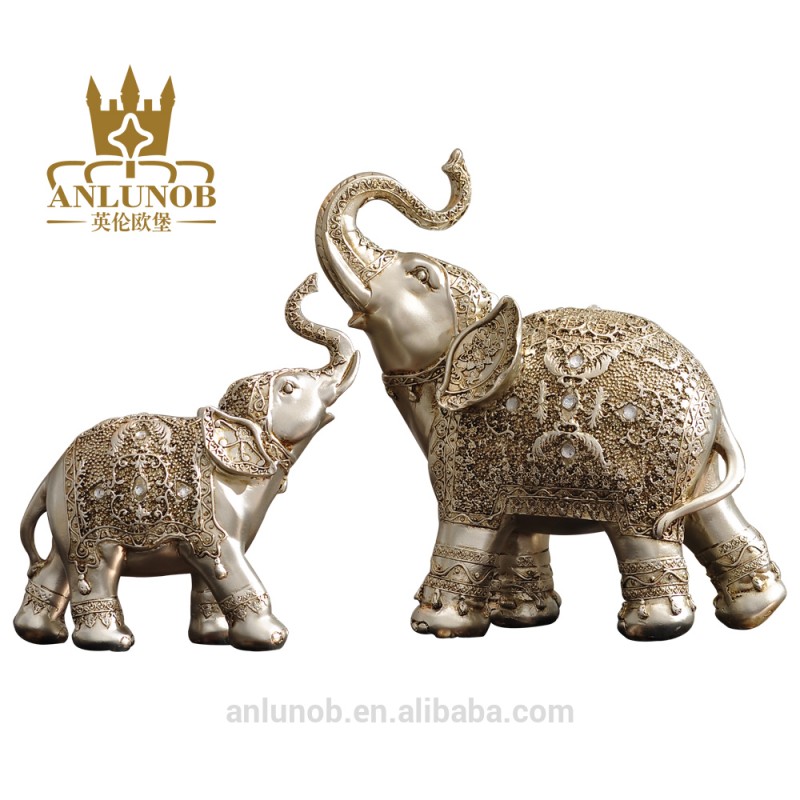 熱い販売アンティーク動物樹脂アート/工芸品銀ホーム在庫2-Sets象-問屋・仕入れ・卸・卸売り