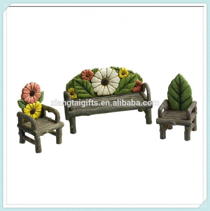 ミニチュア花の妖精と椅子ガーデンアクセサリーのカウチ-樹脂工芸品問屋・仕入れ・卸・卸売り