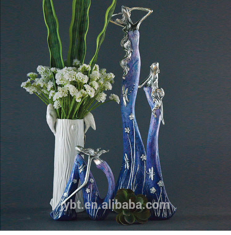 ホームの床の装飾工芸品樹脂シングル花背の高い花瓶-アンティーク、イミテーション工芸品問屋・仕入れ・卸・卸売り