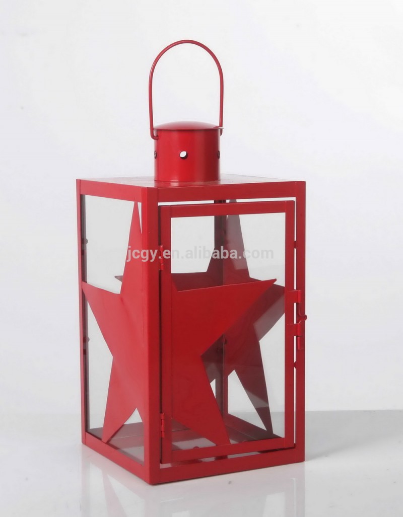赤い星除草キャンドルランタン装飾的な金属製のテーブル-キャンドルホルダー問屋・仕入れ・卸・卸売り