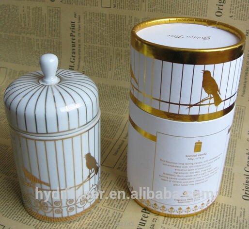 大豆のワックスの香りのカスタム鳥画像付きキャンドルセラミック瓶で-キャンドル問屋・仕入れ・卸・卸売り