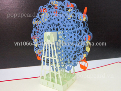 ロンドンアイ3dグリーティング　ポップアップカードグリーティング-紙工芸品、ペーパークラフト問屋・仕入れ・卸・卸売り
