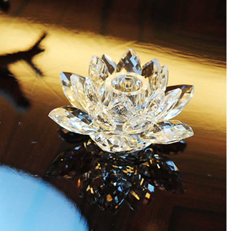 ファンシークリスタルガラス蓮の花キャンドルホルダークラフト-キャンドルホルダー問屋・仕入れ・卸・卸売り