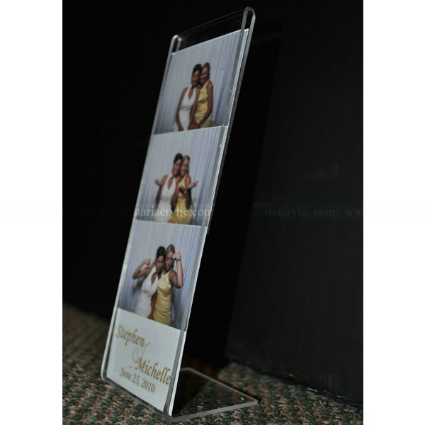 アクリルフレームを斜めphotoboothストリップとして結婚式のゲストの賛成、 スタンディングアクリルサインホルダーfoor-フレーム問屋・仕入れ・卸・卸売り