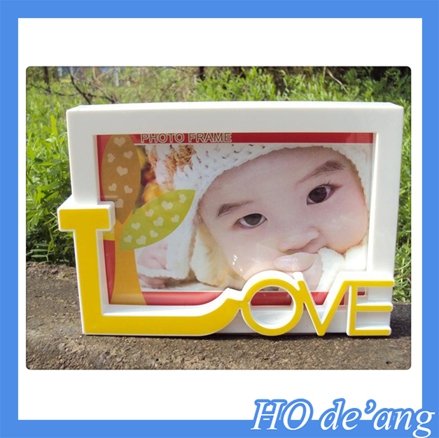 結婚式の写真のフレームが好きhogift創造的なプラスチック製のフォトフレーム4色送料無料ファッションの家の装飾-フレーム問屋・仕入れ・卸・卸売り