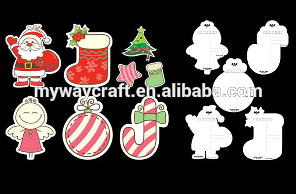 形のミニクリスマスツリーの飾りにスターにグリーティングカード/ベル/st。 クラウス/クリスマス贈答用の木の形状-造花問屋・仕入れ・卸・卸売り