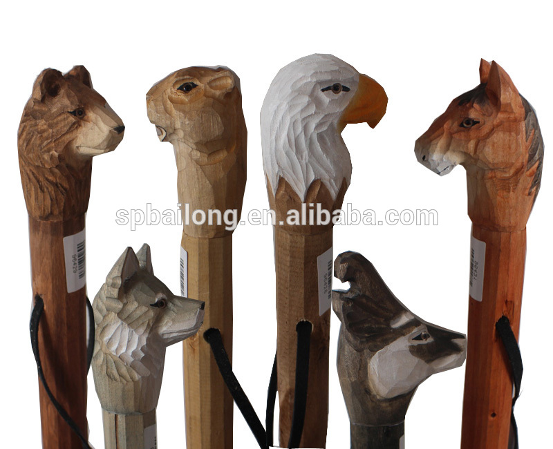 人気のある輸出/売れ筋woooden刻まれた杖/杖-木工芸品、ウッドクラフト問屋・仕入れ・卸・卸売り