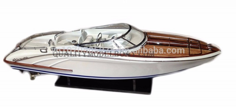 リーヴァラーマ白く塗られた木製モデルのスピードボート-芸術コレクター商品問屋・仕入れ・卸・卸売り