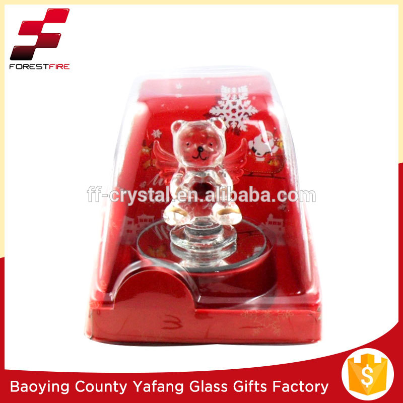 ガラスクマ置物ギフトでカラフルなledライトFF-XYC003-1、2,3、4,5、6-クリスマス用品問屋・仕入れ・卸・卸売り