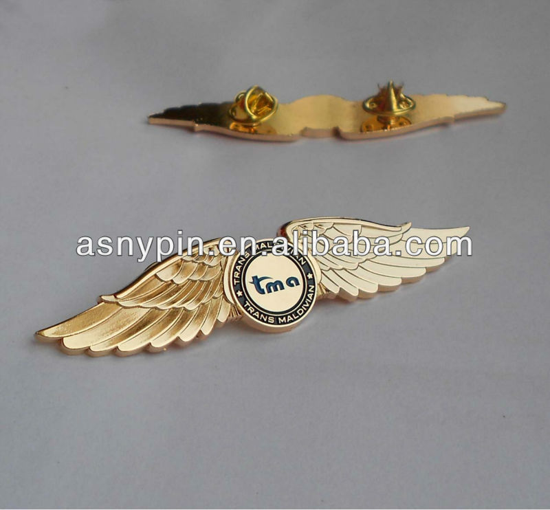 航空会社翼飛行パイロット帽子バッジ-金属工芸品問屋・仕入れ・卸・卸売り