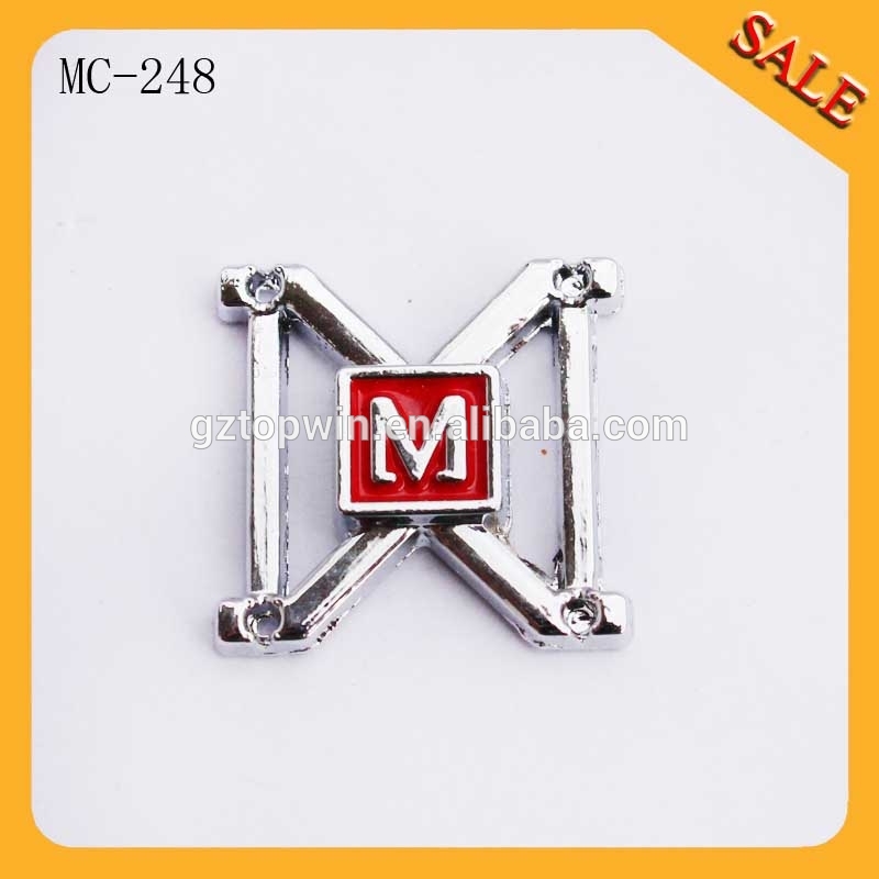 ファッションカスタマイズされたmc248silverbrand名の金属ラベルmロゴ付き衣類-金属工芸品問屋・仕入れ・卸・卸売り