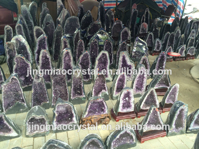 2014年熱い販売の自然な装飾のための水晶アメジストgeodes-芸術コレクター商品問屋・仕入れ・卸・卸売り