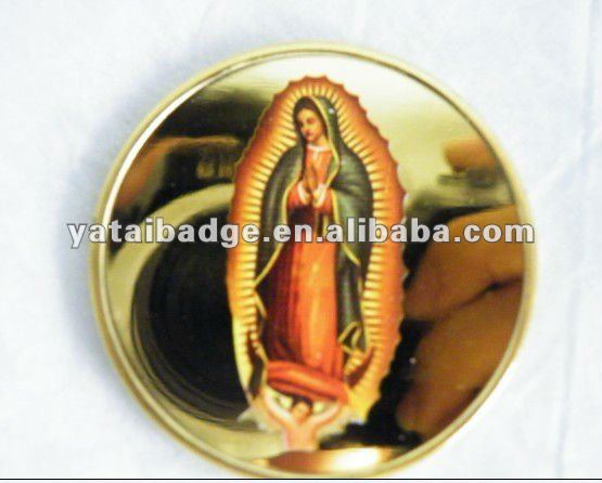 メキシコのための聖母マリア金貨印刷コイン教会のコイン-金属工芸品問屋・仕入れ・卸・卸売り