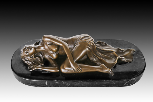 EPA-273睡眠女の子用用ブロンズ彫刻で金属工芸-金属工芸品問屋・仕入れ・卸・卸売り